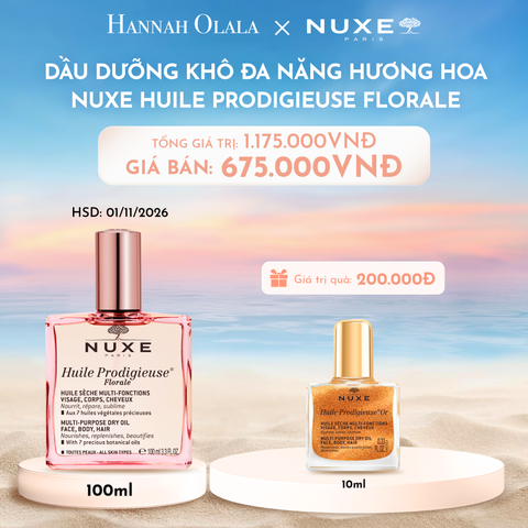  C144_DEAL 4 : DẦU DƯỠNG KHÔ ĐA NĂNG HƯƠNG HOA NUXE HUILE PRODIGIEUSE MULTI-PURPOSE FLORALE DRY OIL 100ML 