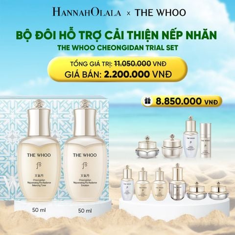  PHIÊN BẢN LỄ HỘI - BỘ ĐÔI HỖ TRỢ CẢI THIỆN NẾP NHĂN THE WHOO CHEONGIDAN TRIAL SET 