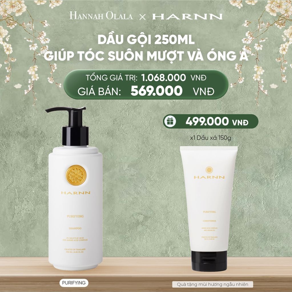  DEAL 4: DẦU GỘI HARNN 250ML GIÚP TÓC SUÔN MƯỢT VÀ ÓNG Ả 