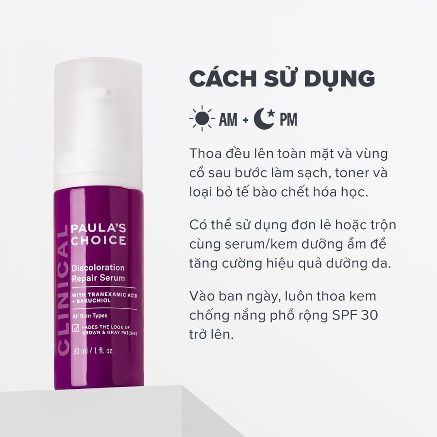  DEAL 10: TINH CHẤT LÀM MỜ THÂM NÁM CLINICAL DISCOLORATION REPAIR SERUM 30ML 