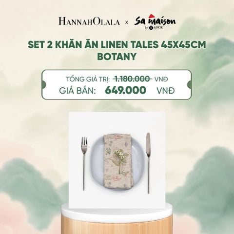  SET 2 KHĂN ĂN LINEN TALES 45X45CM - DEAL 4 - A1773 