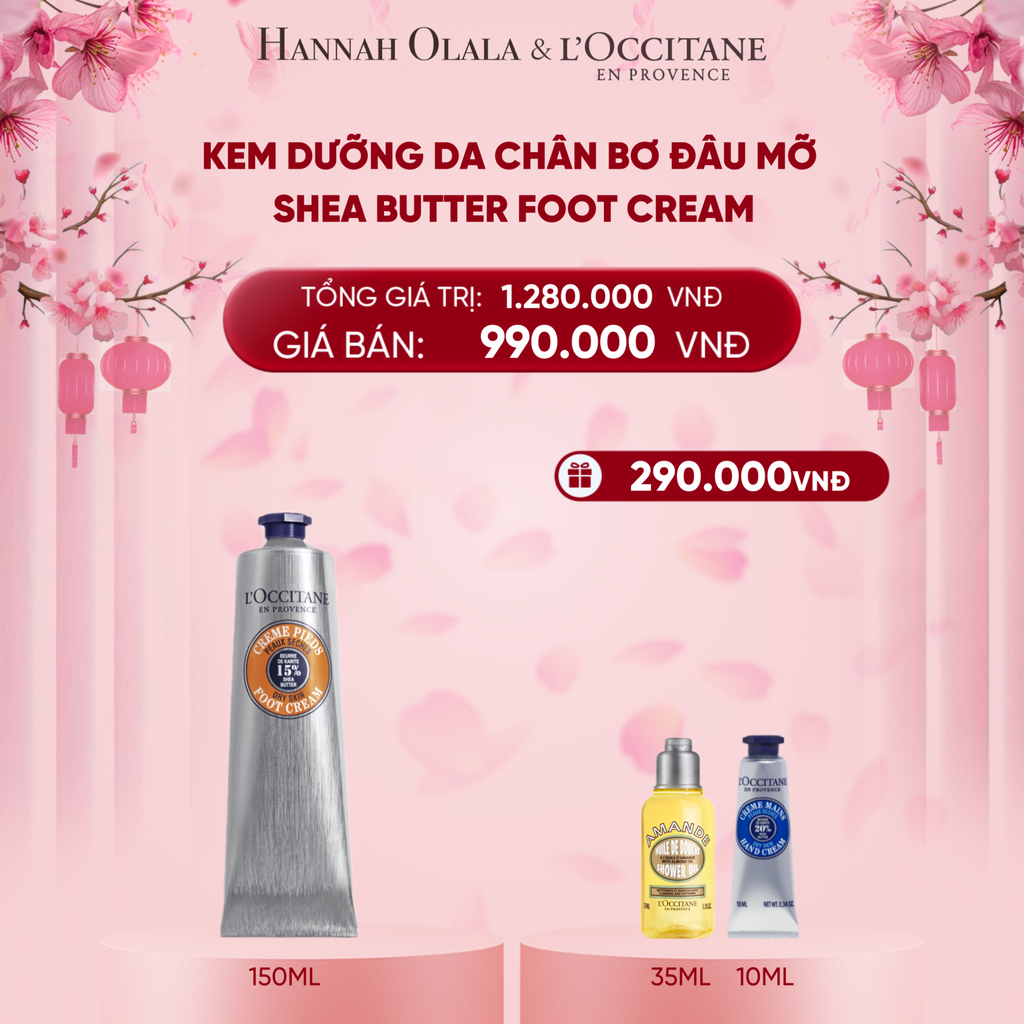  DEAL 4: KEM DƯỠNG DA CHÂN BƠ ĐẬU MỠ LOCCITANE 150ML 