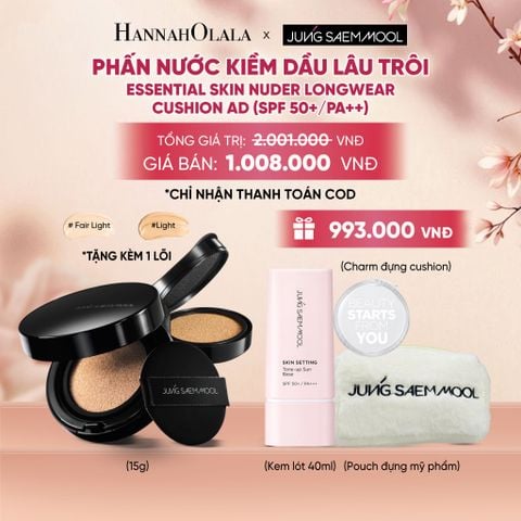  PHẤN NƯỚC KIỀM DẦU LÂU TRÔI ESSENTIAL SKIN NUDER LONGWEAR CUSHION AD (SPF 50+/ PA++) 15G (KÈM LÕI)  - A1842 