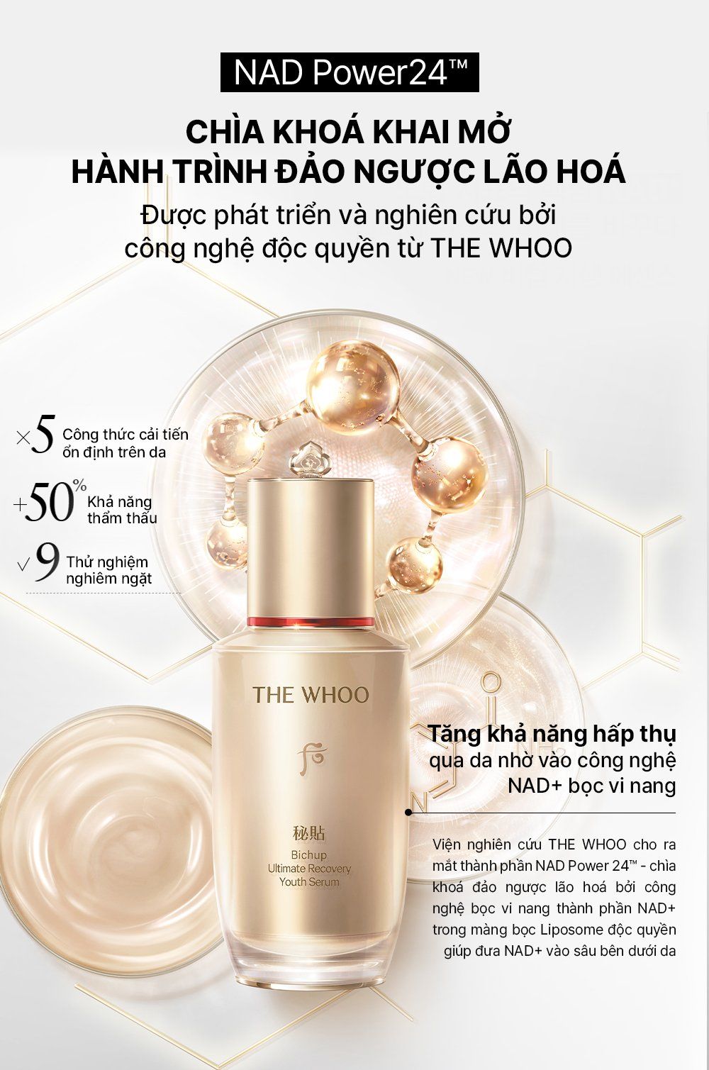  E242_DEAL 2: [PRE-ORDER] HANNAH EXCLUSIVE - BỘ TINH CHẤT TỰ SINH NGĂN NGỪA LÃO HÓA THẾ HỆ THỨ 4 THE WHOO BICHUP ULTIMATE RECOVERY YOUTH SERUM 50ML + 20ML (GIAO HÀNG SAU NGÀY 05/09) 