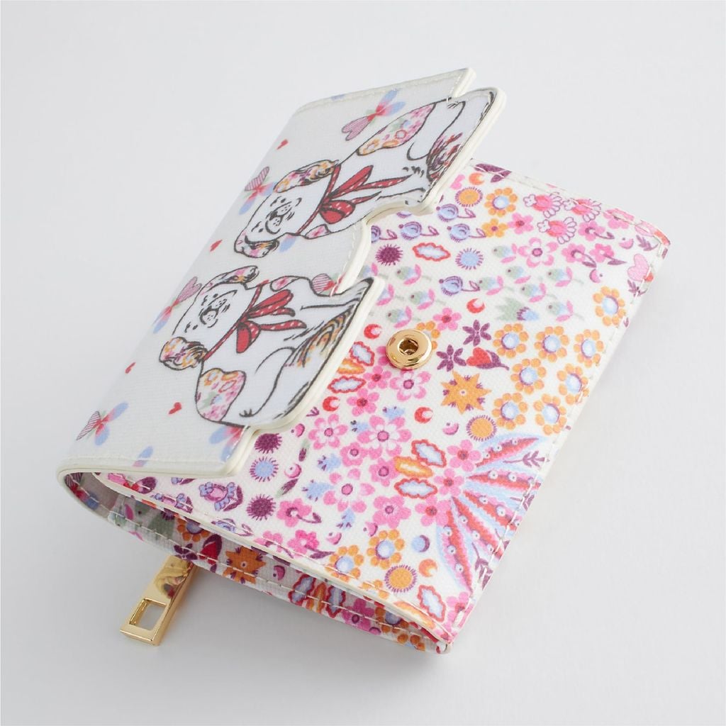  DEAL 4. VÍ GẬP NỮ CATH KIDSTON HOẠ TIẾT CHÚ CHÓ ANH QUỐC VINTAGE CHẤT LIỆU COTTON PHỦ PVC MỜ TRƯỢT NƯỚC 