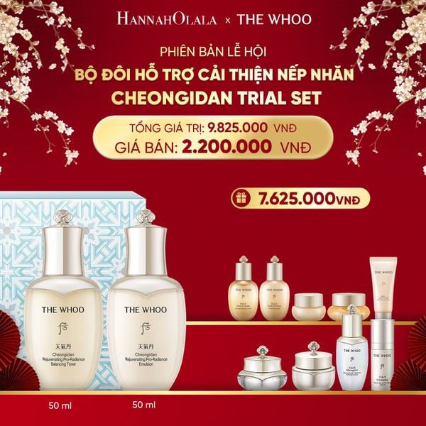  DEAL 05: PHIÊN BẢN LỄ HỘI - BỘ ĐÔI HỖ TRỢ CẢI THIỆN NẾP NHĂN THE WHOO CHEONGIDAN TRIAL SET 