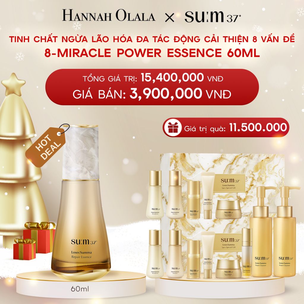  A324_DEAL 4: HOT DEAL - TINH CHẤT NGỪA LÃO HÓA ĐA TÁC ĐỘNG CẢI THIỆN 8 VẤN ĐỀ SU:M37 8-MIRACLE POWER ESSENCE 60ML 