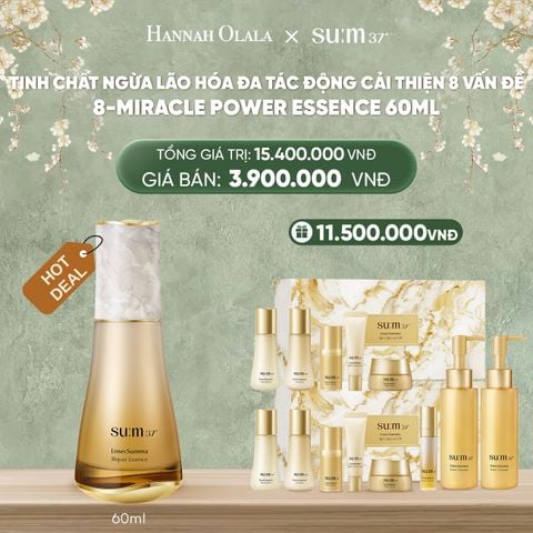  DEAL29: HOT DEAL - TINH CHẤT NGỪA LÃO HÓA ĐA TÁC ĐỘNG CẢI THIỆN 8 VẤN ĐỀ SU:M37 8-MIRACLE POWER ESSENCE 60ML 