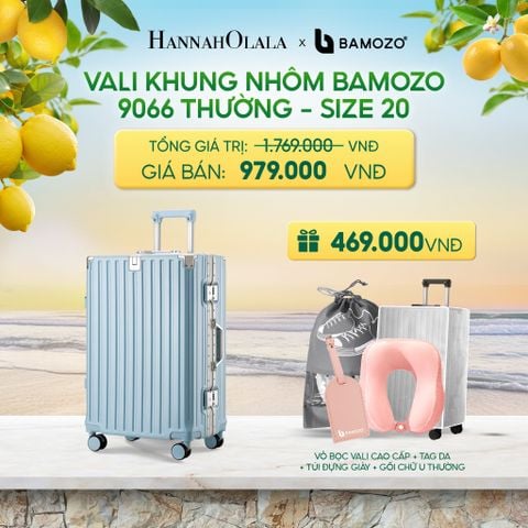  VALI BAMOZO KHUNG NHÔM 9066 BẢN THƯỜNG (TẶNG BỌC VALI TRONG SUỐT + TAG HÀNH LÝ DA) - DEAL 3 - A1212 