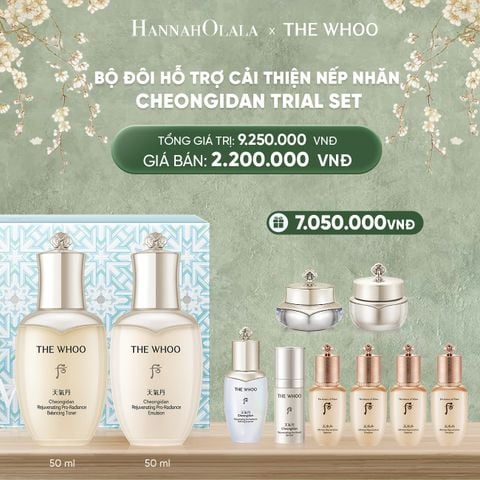  DEAL05: PHIÊN BẢN LỄ HỘI - BỘ ĐÔI HỖ TRỢ CẢI THIỆN NẾP NHĂN THE WHOO CHEONGIDAN TRIAL SET 