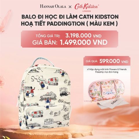  DEAL 5: BALO ĐI HỌC / ĐI LÀM CATH KIDSTON PHONG CÁCH VINTAGE ANH QUÔC HOẠ TIẾT GẤU PADDINGTON 