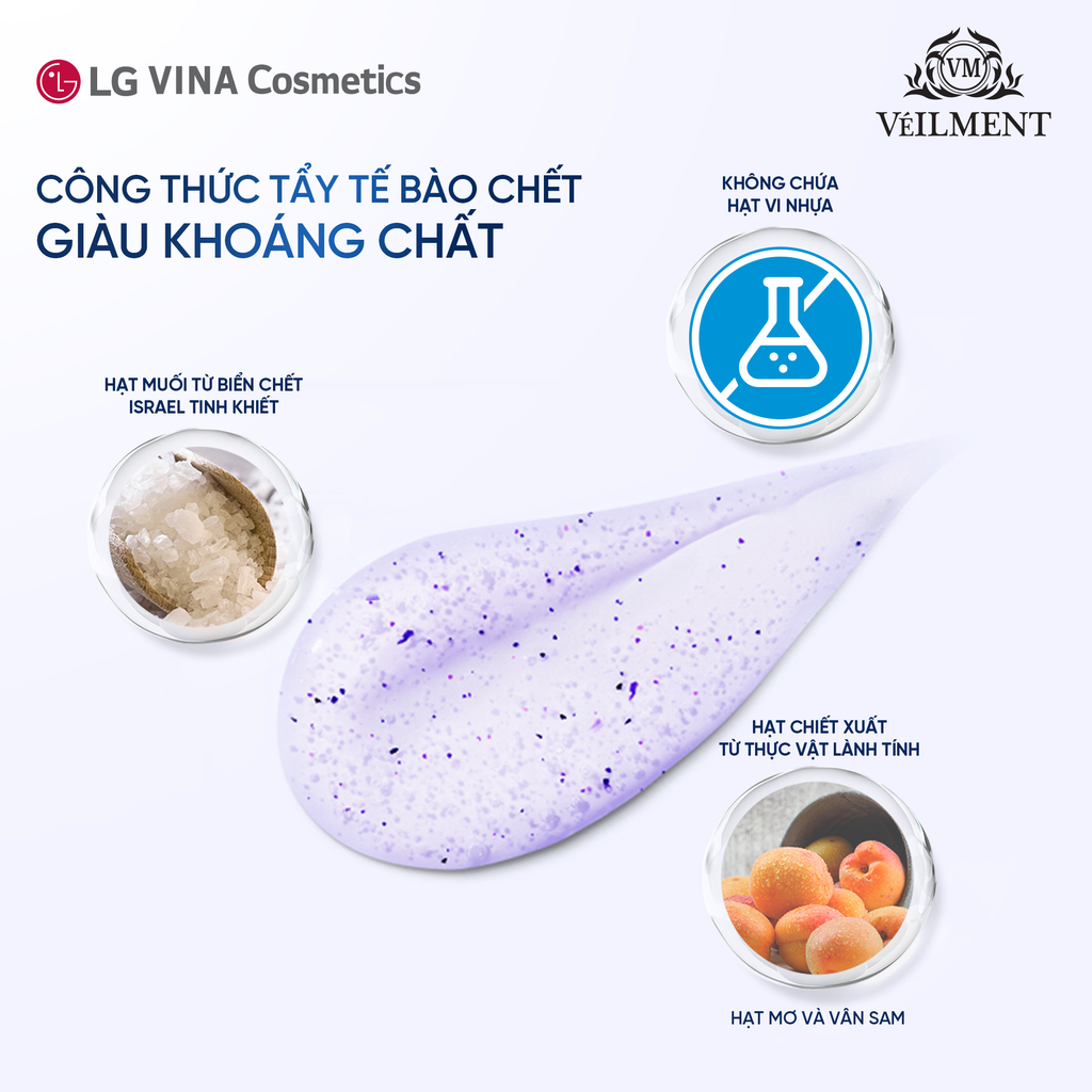  SỮA TẮM HẠT VEILMENT NATURAL SPA JASMINE DEAD SEA SALT 600G 