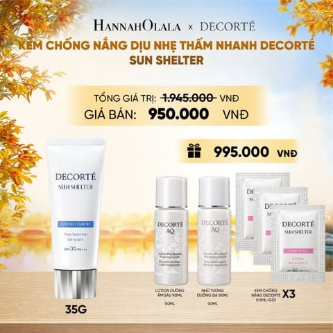  KEM CHỐNG NẮNG DECORTÉ SUN SHELTER _ KHÔNG NÂNG TÔNG - E1118 