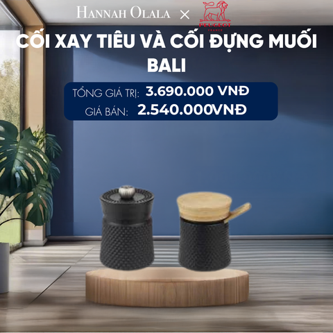  CỐI XAY TIÊU VÀ CỐI ĐỰNG MUỐI BALI 