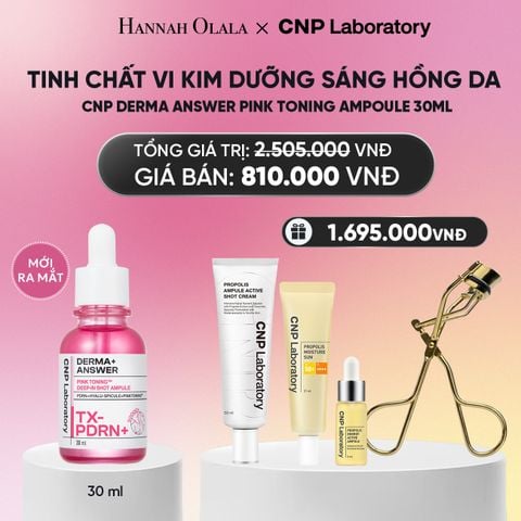  MỚI RA MẮT - TINH CHẤT VI KIM DƯỠNG SÁNG HỒNG DA CNP DERMA ANSWER PINK TONING AMPOULE 30ML_A1886 