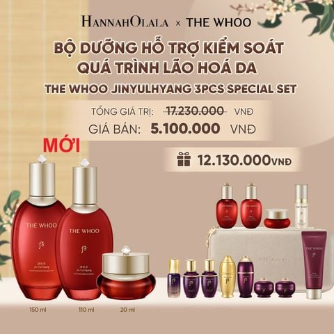  MỚI - BỘ DƯỠNG HỖ TRỢ KIỂM SOÁT QUÁ TRÌNH LÃO HOÁ DA THE WHOO JINYULHYANG 3PCS SPECIAL SET - A138 