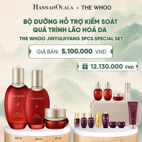  BỘ DƯỠNG HỖ TRỢ KIỂM SOÁT QUÁ TRÌNH LÃO HOÁ DA THE WHOO JINYULHYANG 3PCS SPECIAL SET - A315 
