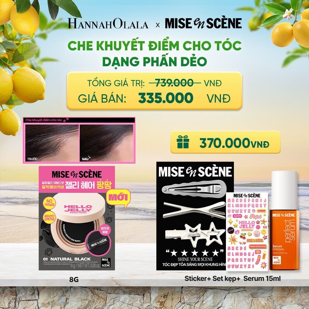  MỚI - PHẤN DẺO CHE KHUYẾT ĐIỂM CHO TÓC MISE EN SCÈNE HELLO JELLY PANGPANG CHE PHỦ PHẦN CHÂN TÓC THƯA TÓC BỊ HÓI 8G 