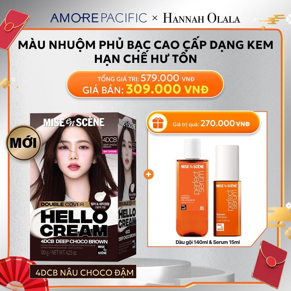  D19_DEAL 5: [PRE-ORDER] KEM NHUỘM PHỦ BẠC CAO CẤP HELLO CREAM DOUBLE COVER 
