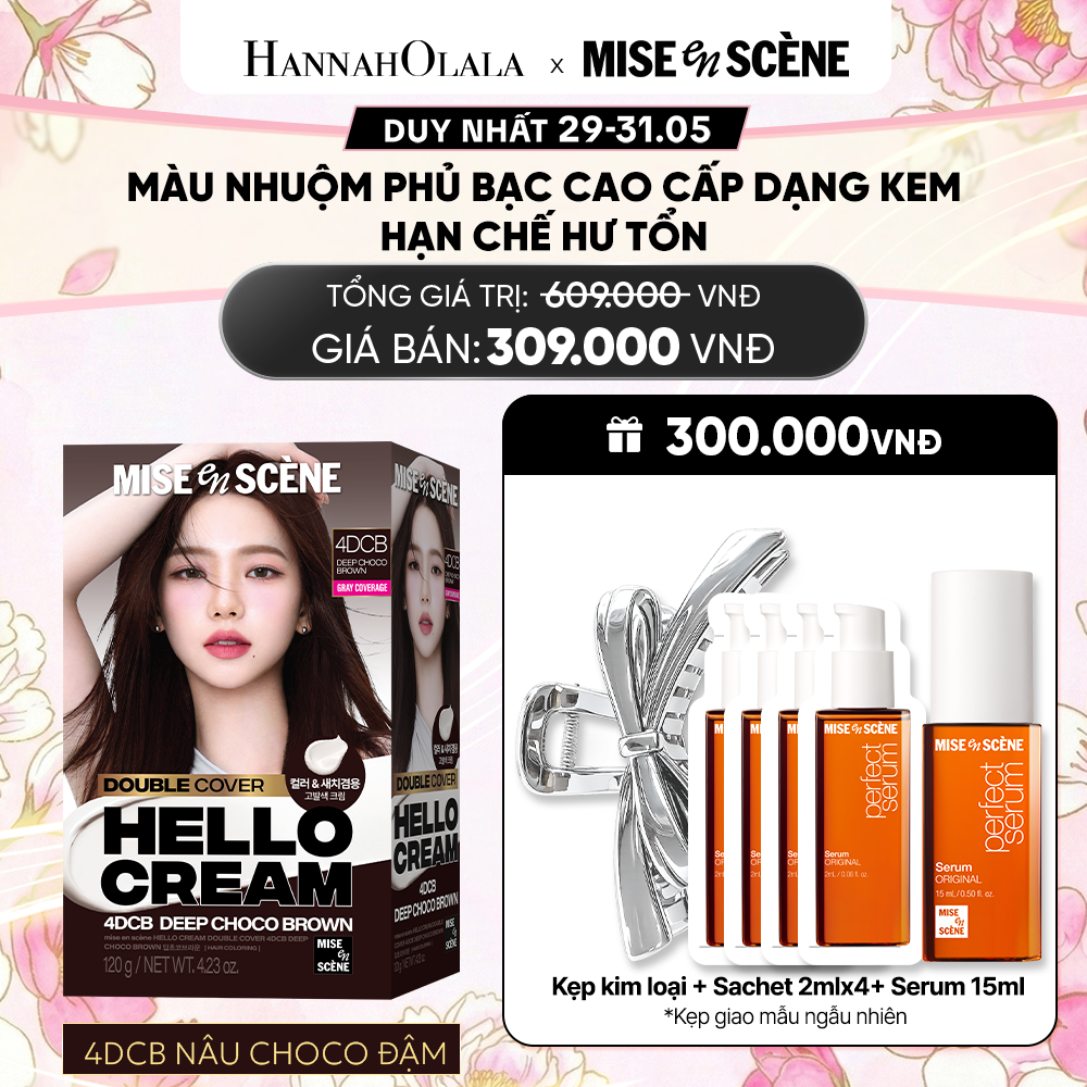  KEM NHUỘM PHỦ BẠC CAO CẤP HELLO CREAM DOUBLE COVER 