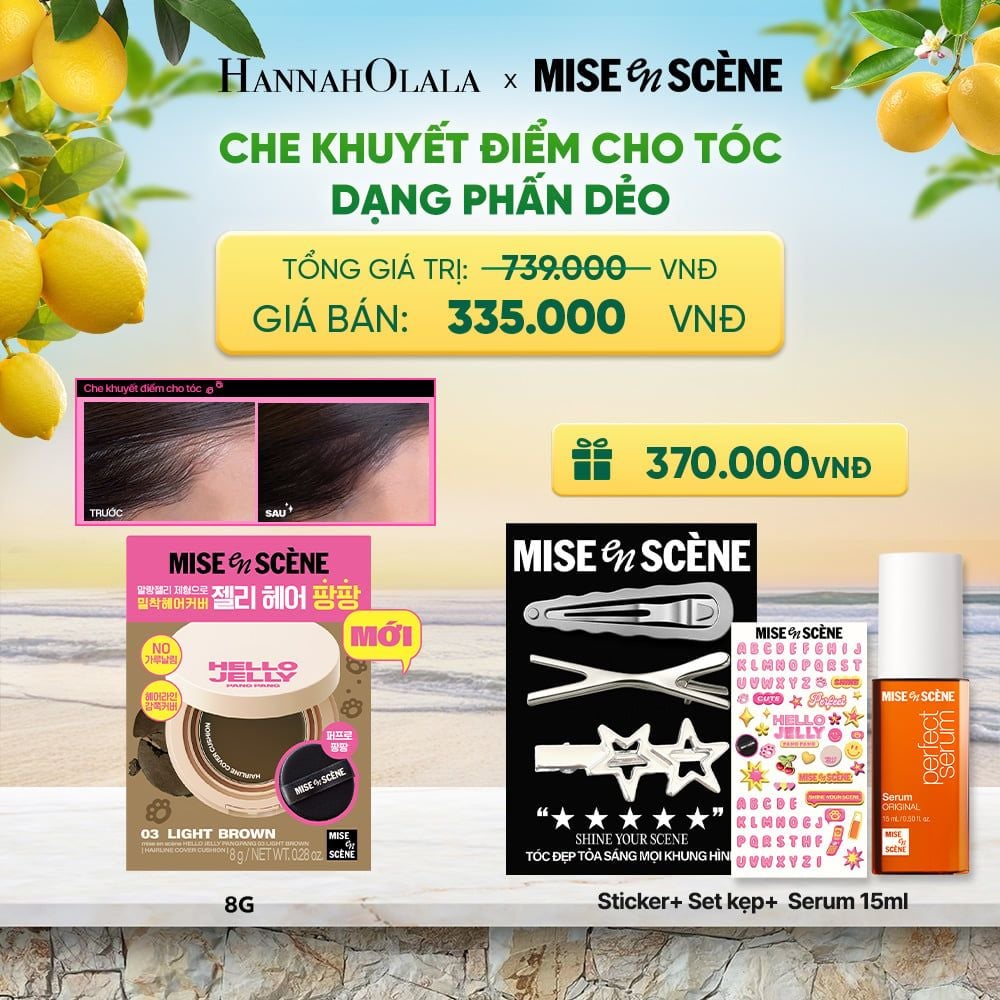  MỚI - PHẤN DẺO CHE KHUYẾT ĐIỂM CHO TÓC MISE EN SCÈNE HELLO JELLY PANGPANG CHE PHỦ PHẦN CHÂN TÓC THƯA TÓC BỊ HÓI 8G 