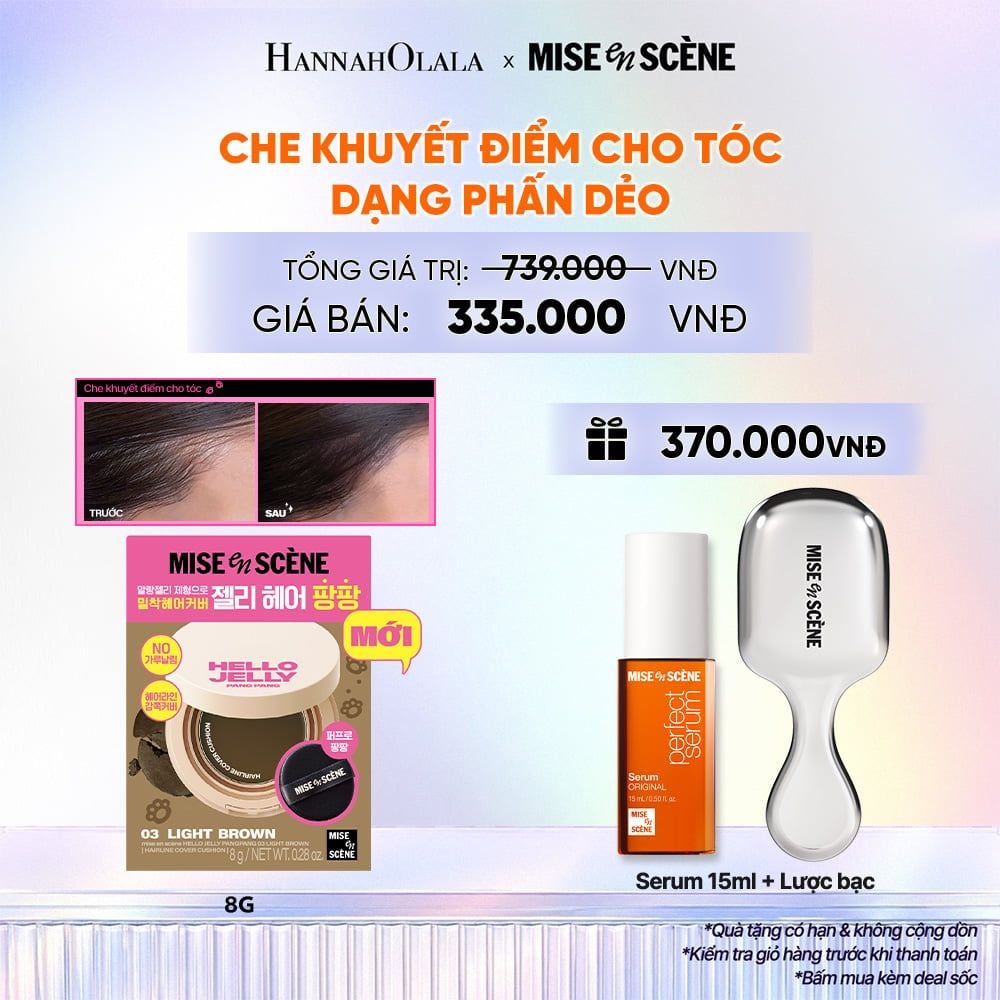  DEAL 6: [MỚI] PHẤN DẺO CHE KHUYẾT ĐIỂM CHO TÓC MISE EN SCÈNE HELLO JELLY PANGPANG CHE PHỦ PHẦN CHÂN TÓC THƯA TÓC BỊ HÓI 8G 