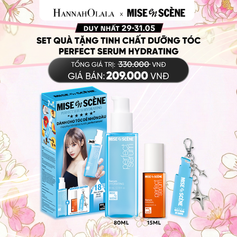  [FLASHDEAL GIẢM 45%] BỘ DƯỠNG TÓC MISE EN SCENE PERFECT SERUM HYDRATING 3 MÓN 