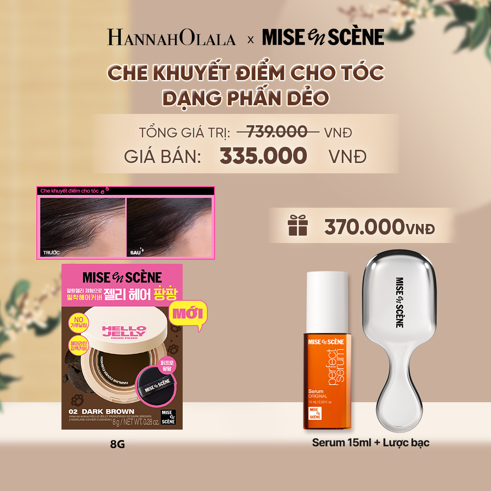  MỚI - PHẤN DẺO CHE KHUYẾT ĐIỂM CHO TÓC MISE EN SCÈNE HELLO JELLY PANGPANG CHE PHỦ PHẦN CHÂN TÓC THƯA TÓC BỊ HÓI 8G - A599 