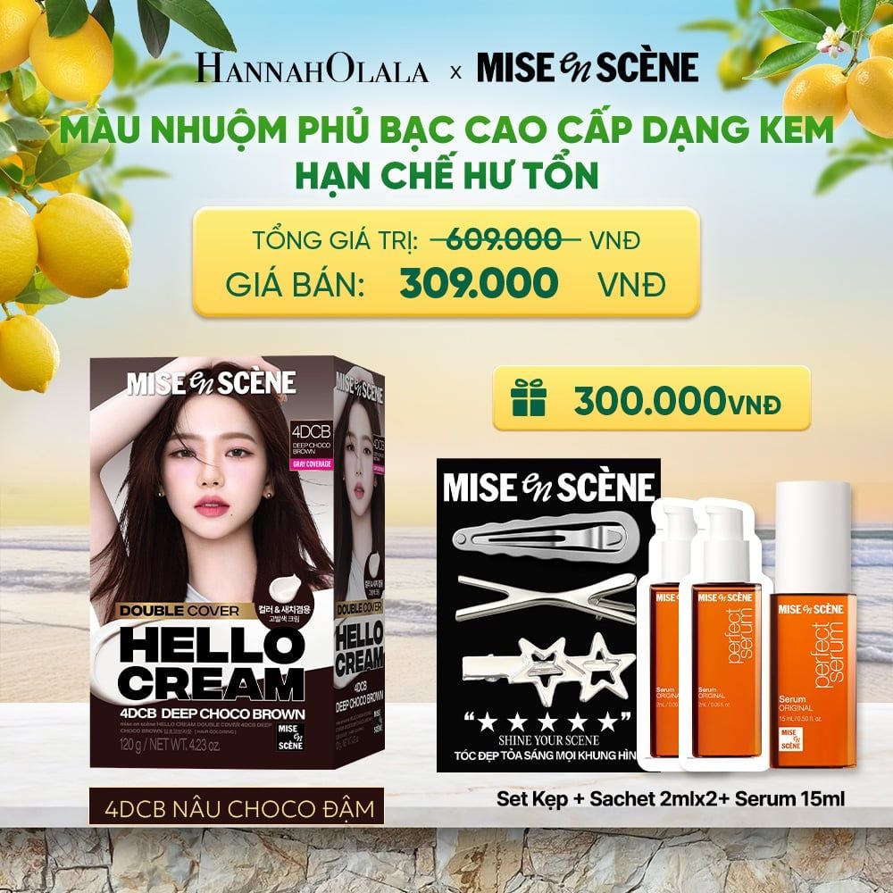  KEM NHUỘM PHỦ BẠC CAO CẤP HELLO CREAM DOUBLE COVER - A2052 