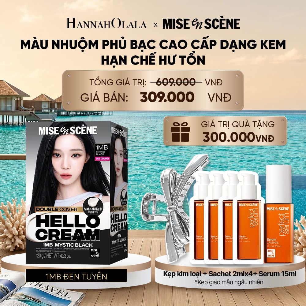  KEM NHUỘM PHỦ BẠC CAO CẤP HELLO CREAM DOUBLE COVER 