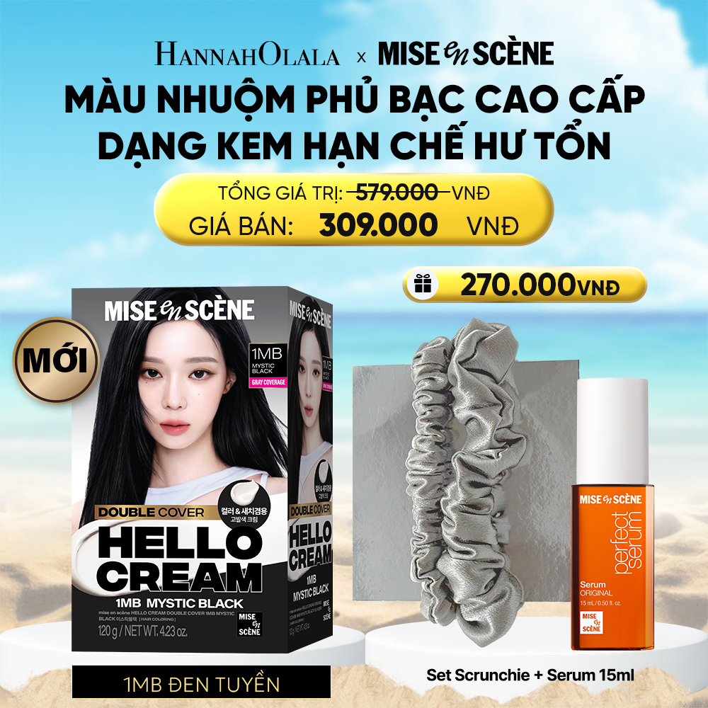  A1919_DEAL 4: KEM NHUỘM PHỦ BẠC CAO CẤP HELLO CREAM DOUBLE COVER 