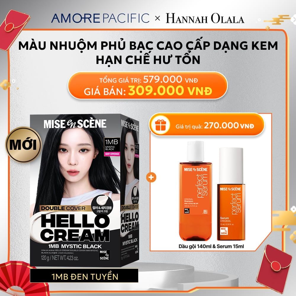  D19_DEAL 5: [PRE-ORDER] KEM NHUỘM PHỦ BẠC CAO CẤP HELLO CREAM DOUBLE COVER 