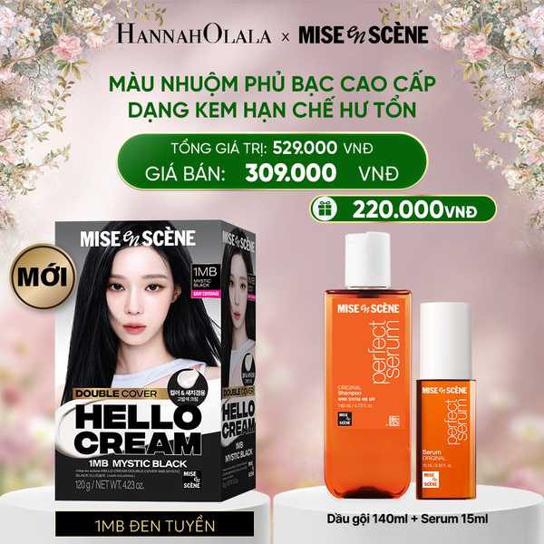  DEAL 5: KEM NHUỘM PHỦ BẠC CAO CẤP HELLO CREAM DOUBLE COVER 