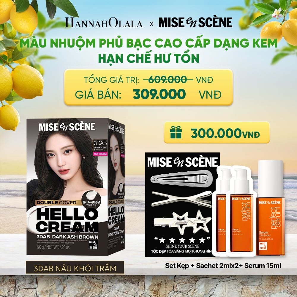  KEM NHUỘM PHỦ BẠC CAO CẤP HELLO CREAM DOUBLE COVER - A2052 