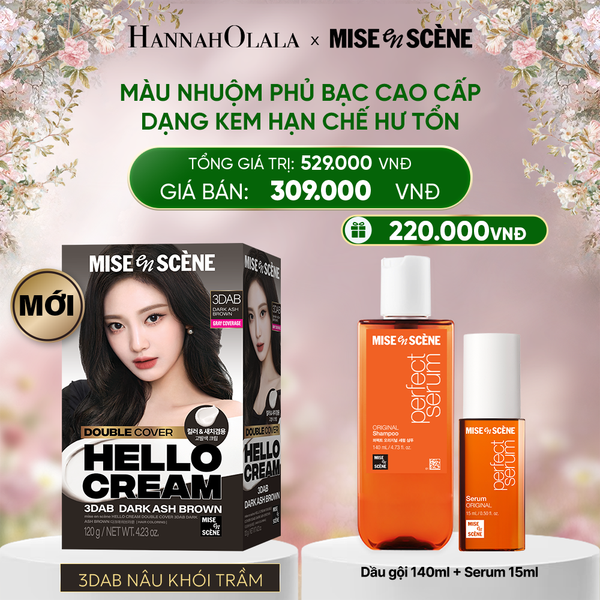  DEAL 5: KEM NHUỘM PHỦ BẠC CAO CẤP HELLO CREAM DOUBLE COVER 