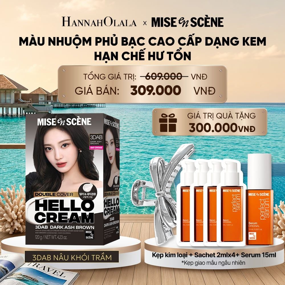  KEM NHUỘM PHỦ BẠC CAO CẤP HELLO CREAM DOUBLE COVER 