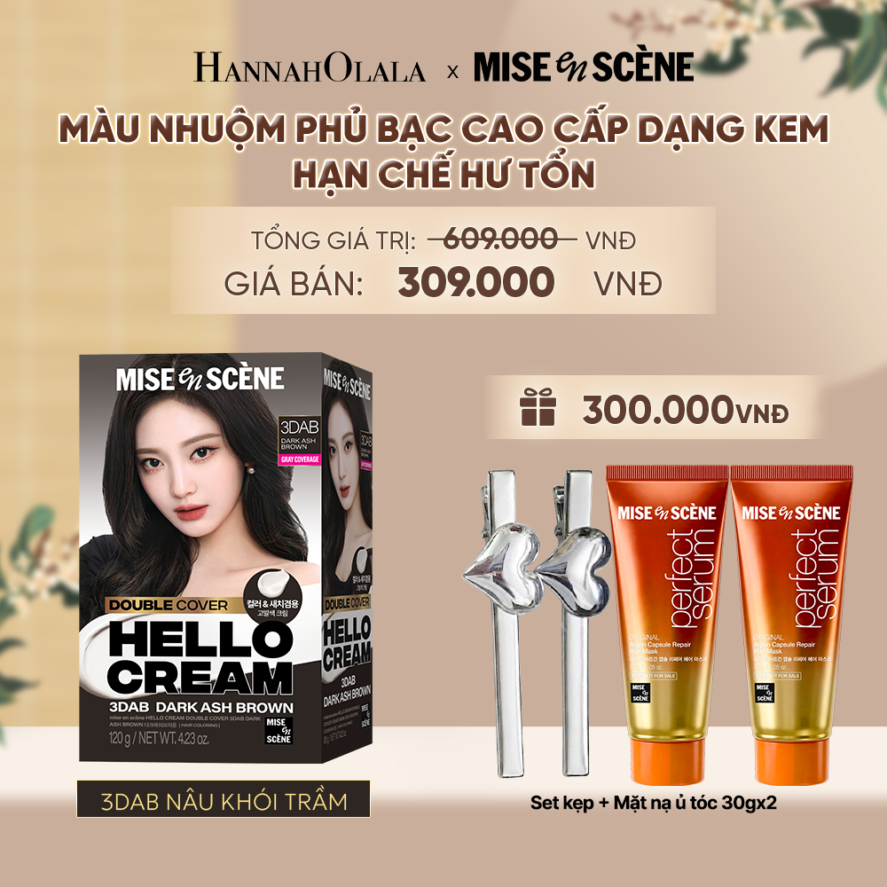  KEM NHUỘM PHỦ BẠC CAO CẤP HELLO CREAM DOUBLE COVER - A605 