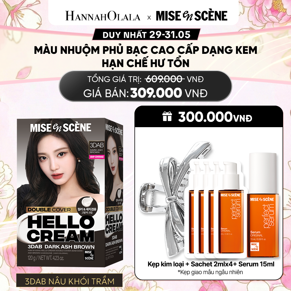  KEM NHUỘM PHỦ BẠC CAO CẤP HELLO CREAM DOUBLE COVER 