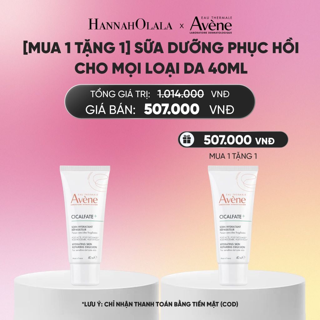  SỮA DƯỠNG PHỤC HỒI CHO MỌI LOẠI DA AVÈNE CICALFATE+ HYDRATING SKIN REPAIRING EMULSION 40ML_A2270 