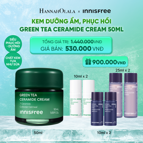  KEM DƯỠNG CẤP ẨM PHỤC HỒI INNISFREE GREEN TEA CERAMIDE CREAM 50ML_K214 