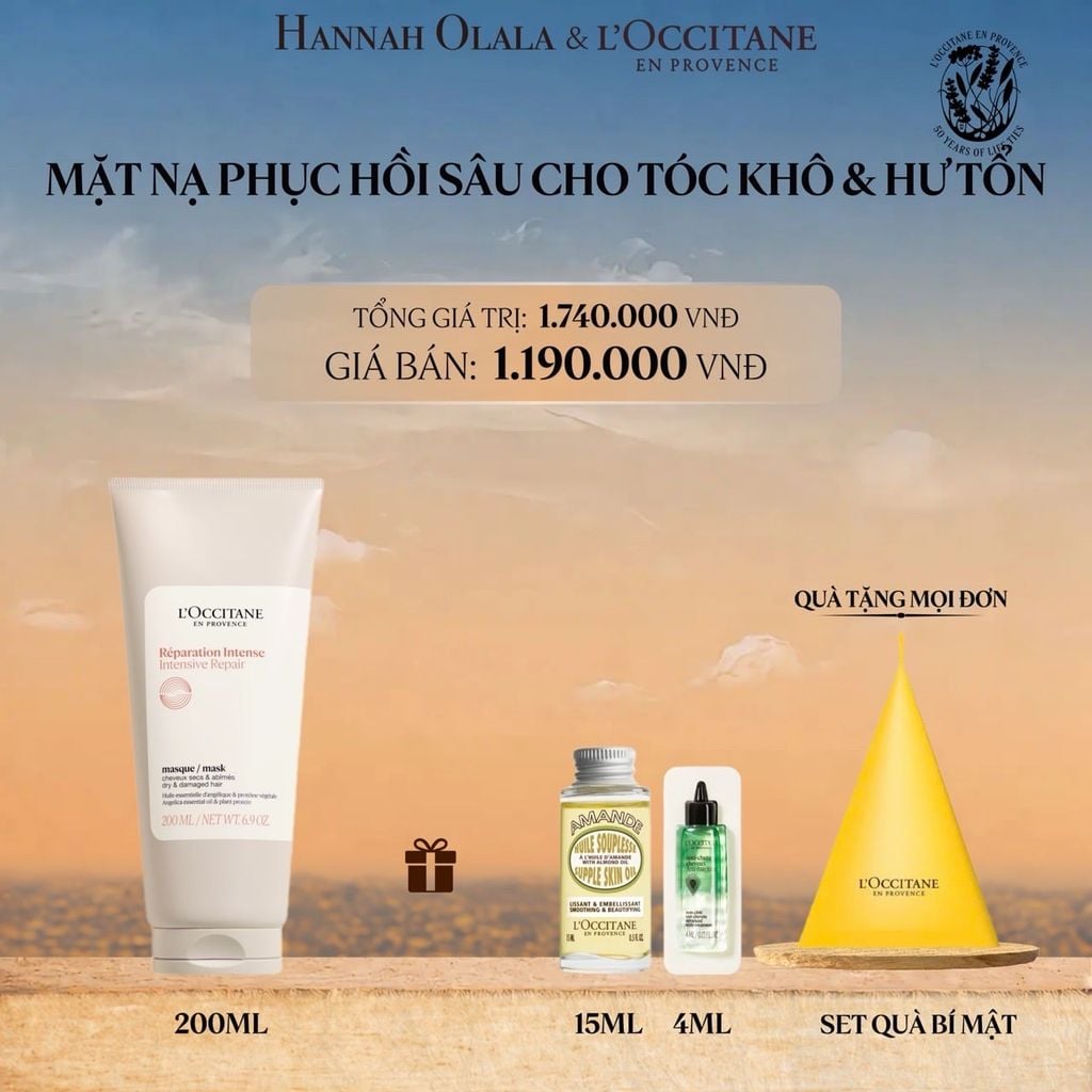  MẶT NẠ PHỤC HỒI TÓC CHUYÊN SÂU L'OCCITANE 200ML 