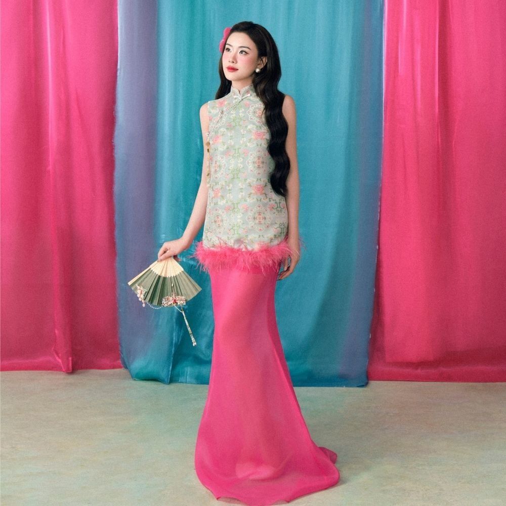  A630_DEAL 8: SET ĐỒ MẶC TẾT 02 MÓN BÍCH ĐÀO 