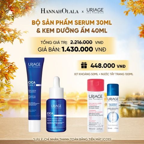  BỘ SẢN PHẨM SERUM & KEM DƯỠNG ẨM URIAGE CICA DAILY GIÚP LÀM DỊU, LÀM LÀNH VÀ PHỤC HỒI DA TỔN THƯƠNG HÀNG NGÀY - E674 