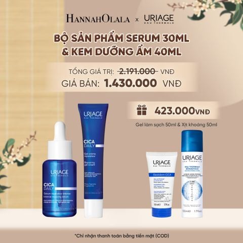  BỘ SẢN PHẨM SERUM & KEM DƯỠNG ẨM URIAGE CICA DAILY GIÚP LÀM DỊU, LÀM LÀNH VÀ PHỤC HỒI DA TỔN THƯƠNG HÀNG NGÀY - A2243 