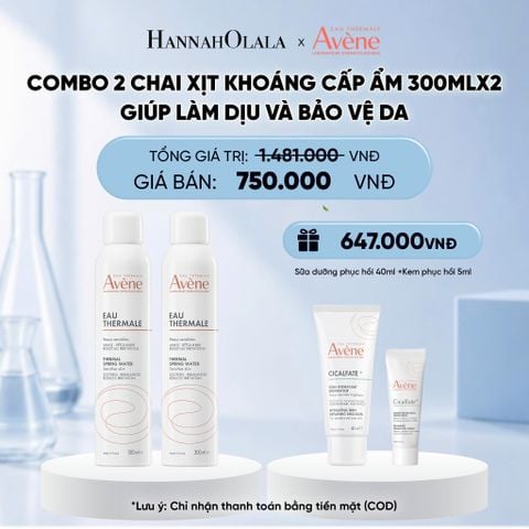  COMBO 2 CHAI XỊT KHOÁNG CẤP ẨM EAU THERMALE AVÈNE EAU THERMALE 300ML GIÚP LÀM DỊU VÀ BẢO VỆ DA 