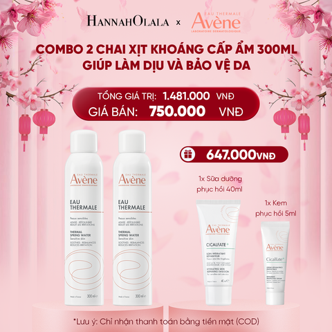  DEAL 7: COMBO 2 CHAI XỊT KHOÁNG CẤP ẨM EAU THERMALE AVÈNE EAU THERMALE 300ML GIÚP LÀM DỊU VÀ BẢO VỆ DA 