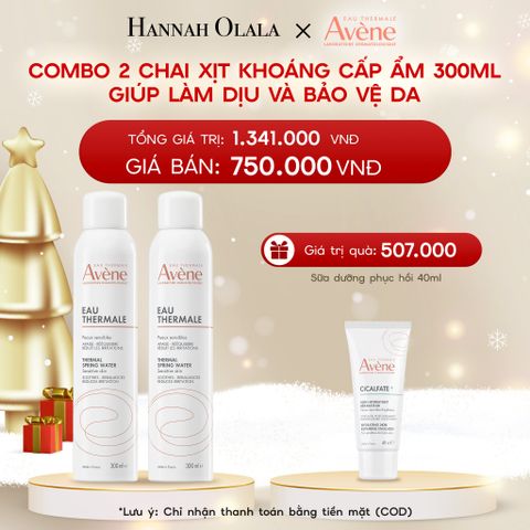  DEAL 8: COMBO 2 CHAI XỊT KHOÁNG CẤP ẨM EAU THERMALE AVÈNE EAU THERMALE 300ML GIÚP LÀM DỊU VÀ BẢO VỆ DA 