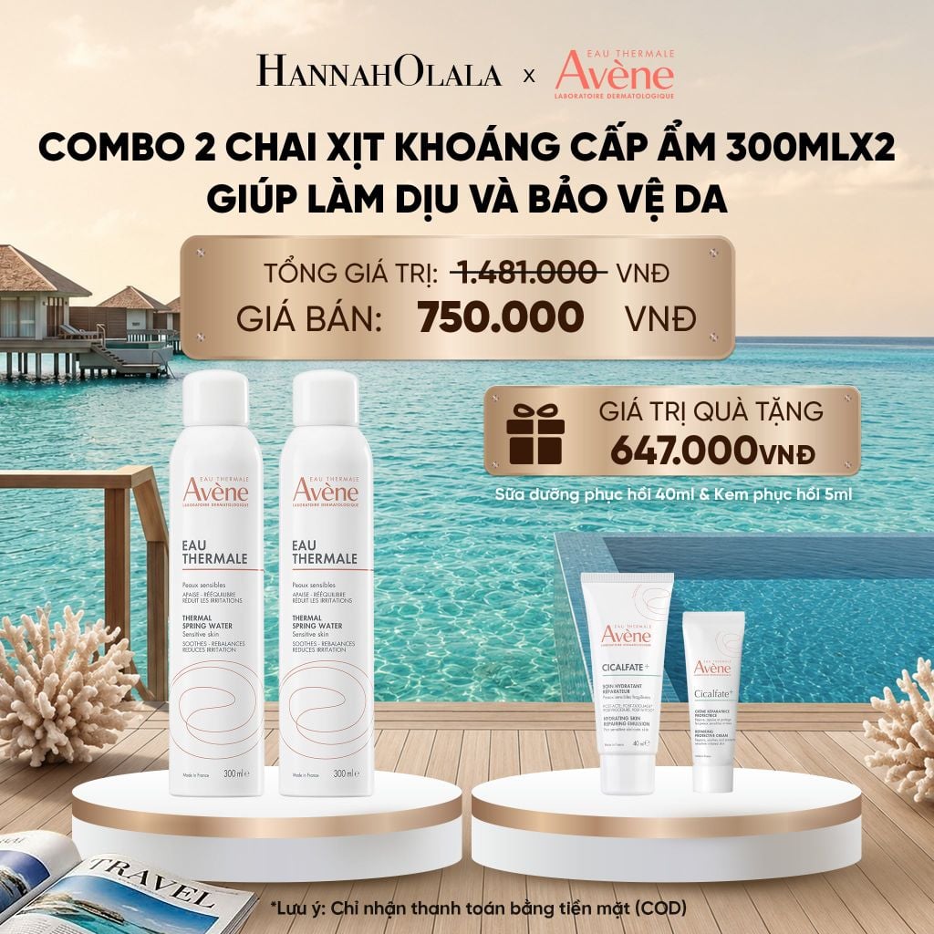  COMBO 2 CHAI XỊT KHOÁNG CẤP ẨM EAU THERMALE AVÈNE EAU THERMALE 300ML GIÚP LÀM DỊU VÀ BẢO VỆ DA_ D1571 