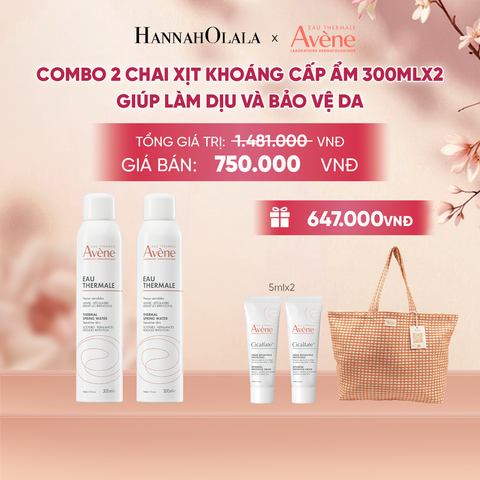  COMBO 2 CHAI XỊT KHOÁNG CẤP ẨM EAU THERMALE AVÈNE EAU THERMALE 300ML GIÚP LÀM DỊU VÀ BẢO VỆ DA 