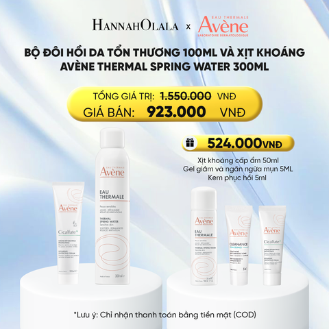  BỘ ĐÔI HỒI DA TỔN THƯƠNG AVÈNE CICALFATE+ 100ML VÀ XỊT KHOÁNG AVÈNE THERMAL SPRING WATER 300ML 